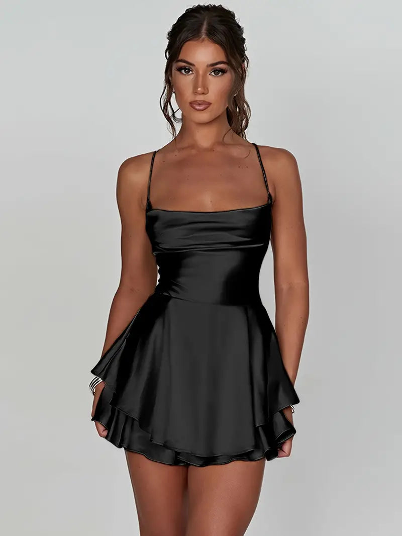 Robe Cocktail Mini Ribbée Élégante pour Femmes - Sharon