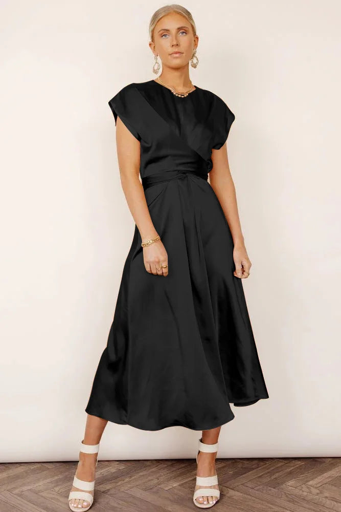 Robe de Mariée Midi en Satin Élégant pour Femmes - Evangeline