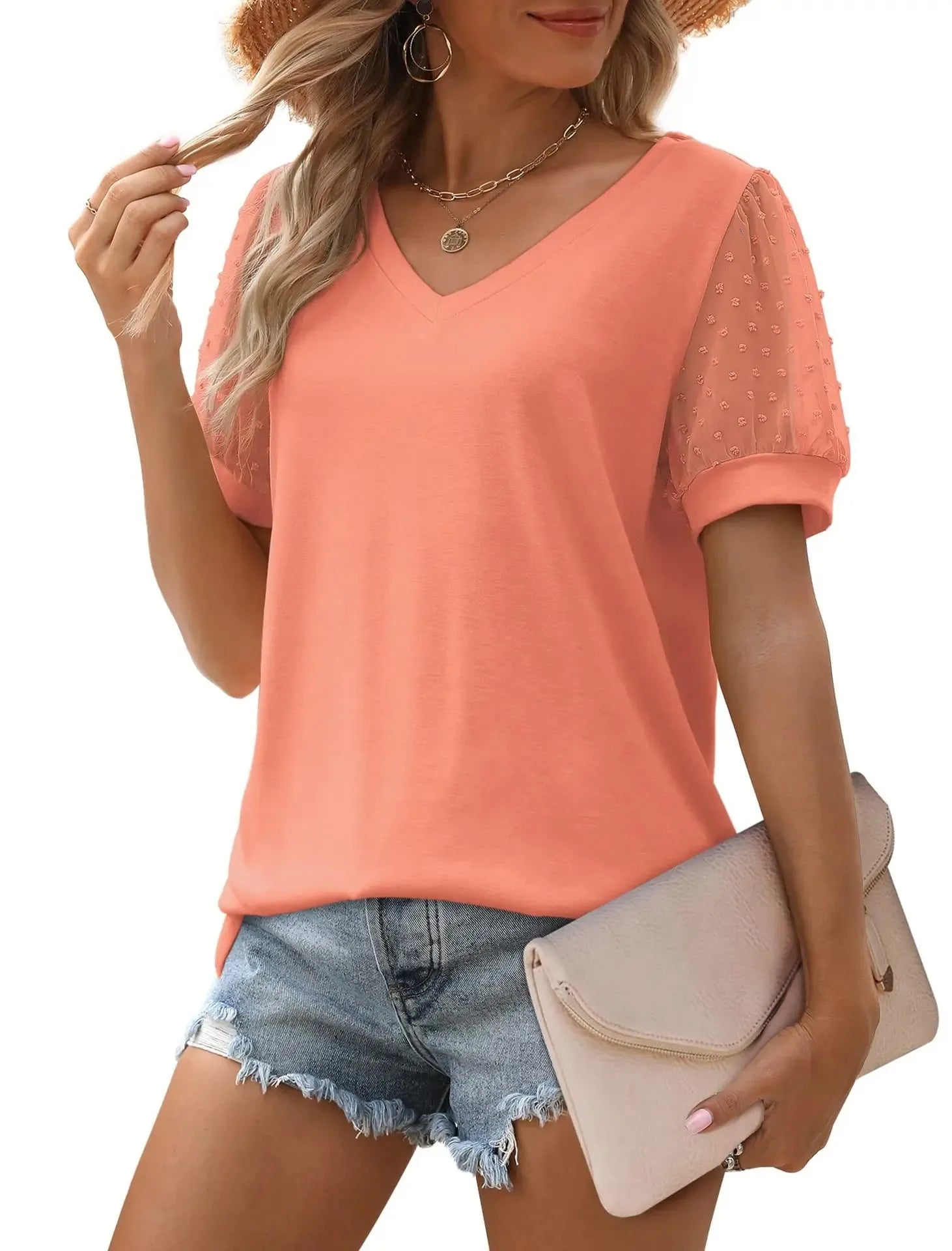 Top Élégant à Col V pour Femmes - Emma