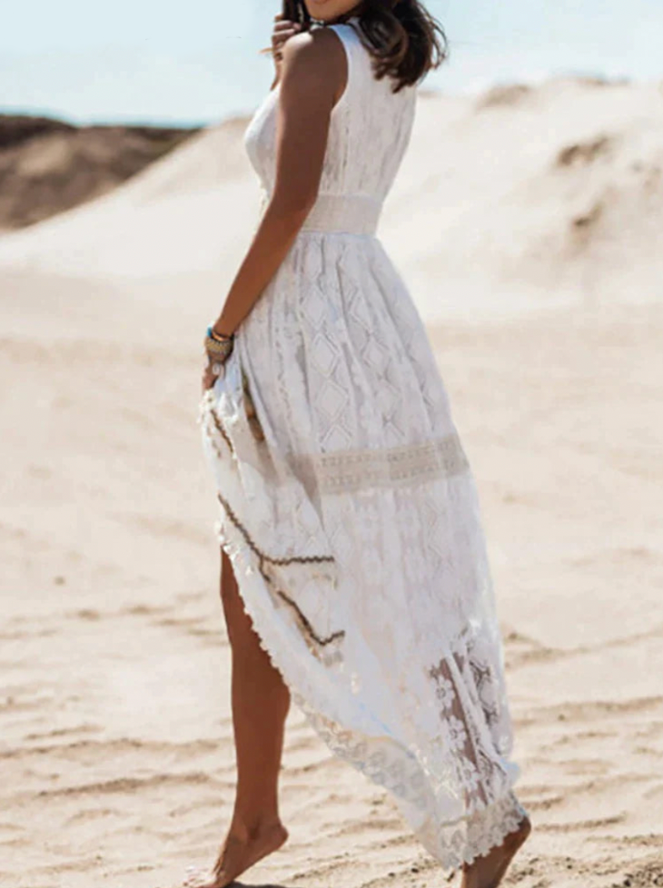 Robe Maxi d'Été Sans Manches Boho Élégante et Aérée - Karmina