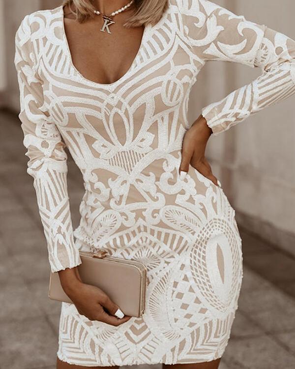 Robe Mini Bodycon Brodée pour Femmes - Anjie