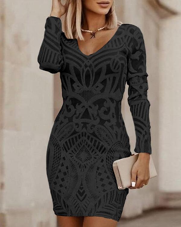 Robe Mini Bodycon Brodée pour Femmes - Anjie