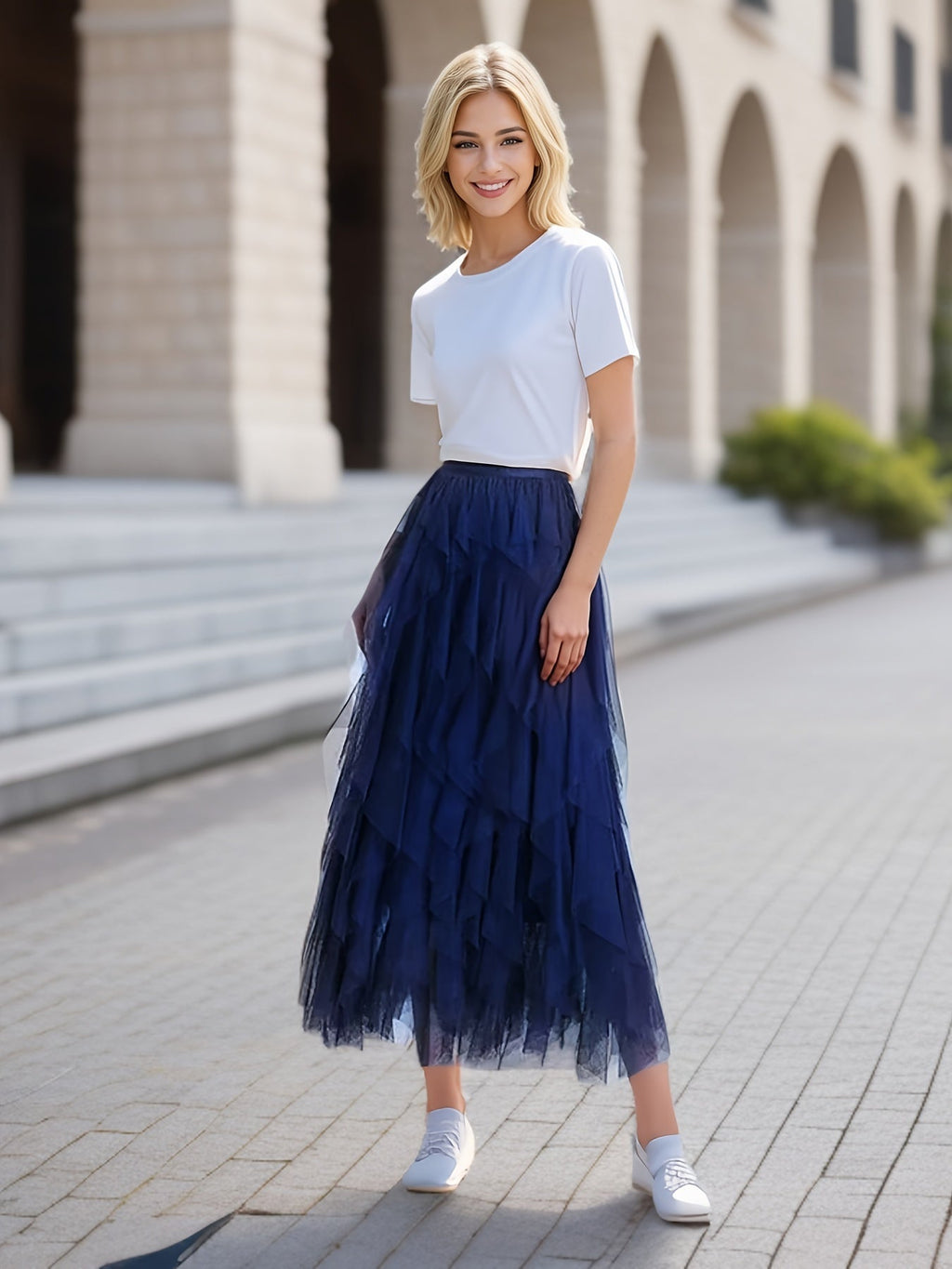 Jupe Maxi Superposée pour Femmes – Heather
