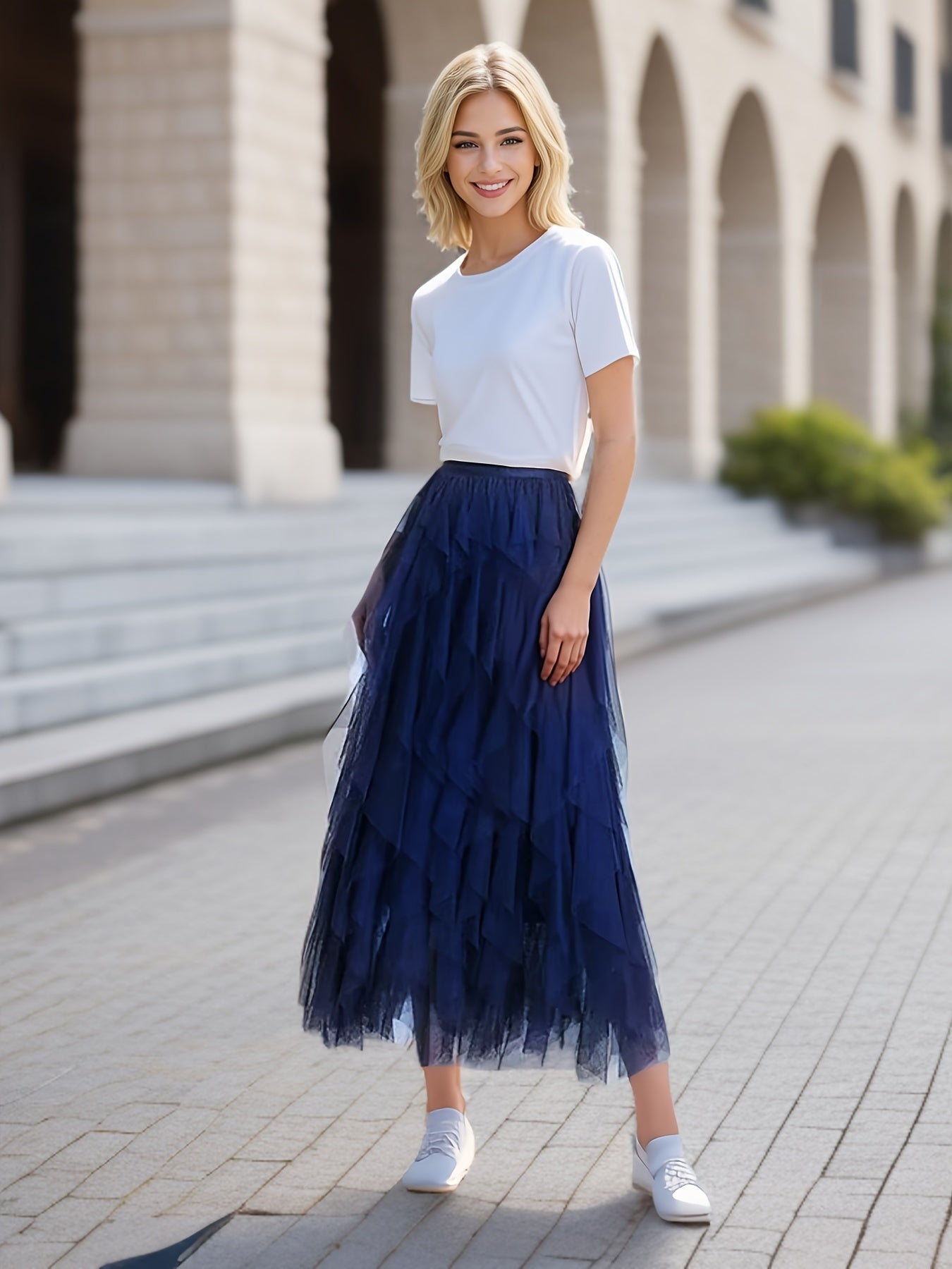 Jupe Maxi Superposée pour Femmes – Heather