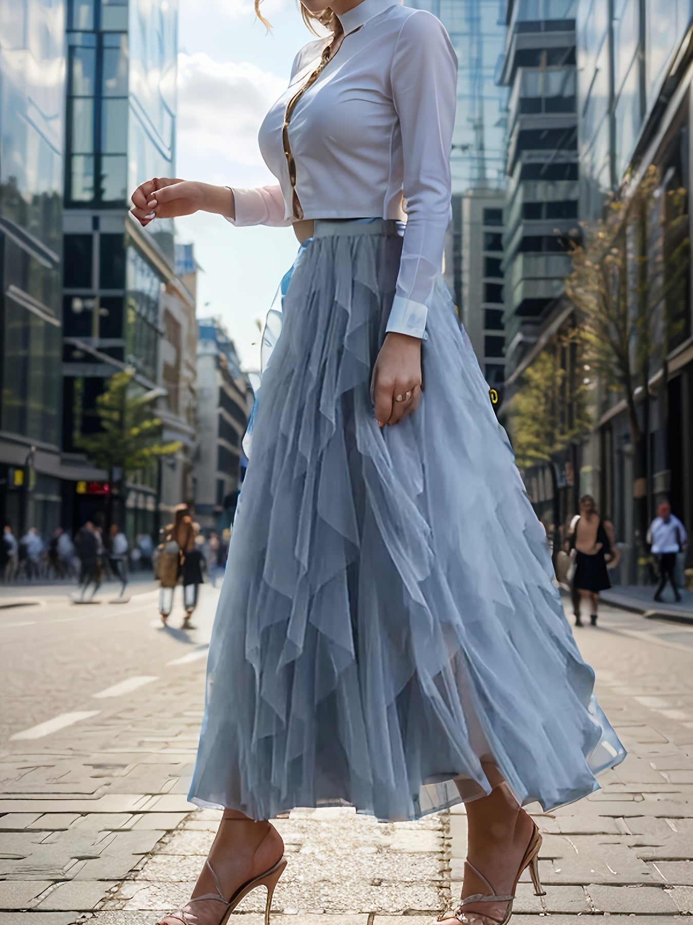 Jupe Maxi Superposée pour Femmes – Heather