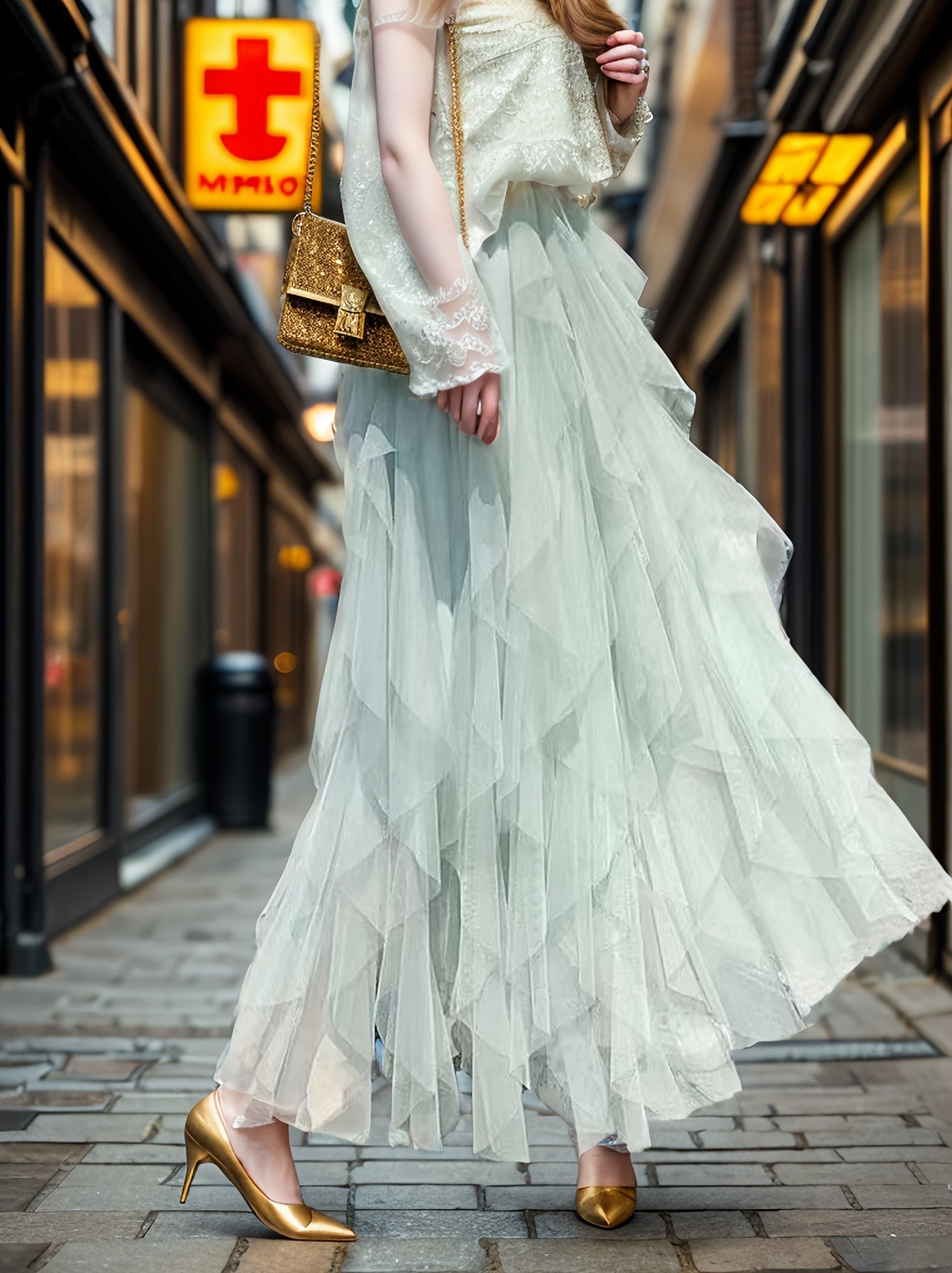 Jupe Maxi Superposée pour Femmes – Heather