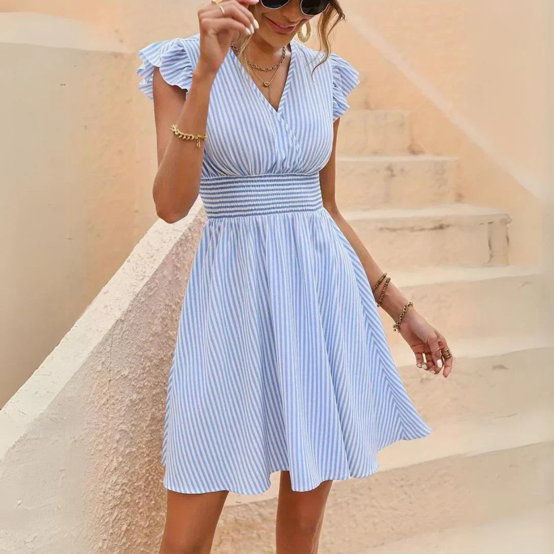 Robe Mini d'Été Rayée pour Femmes - Maren