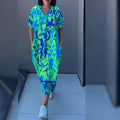 Robe Kaftan Midi d'Été pour Femmes - Eliza