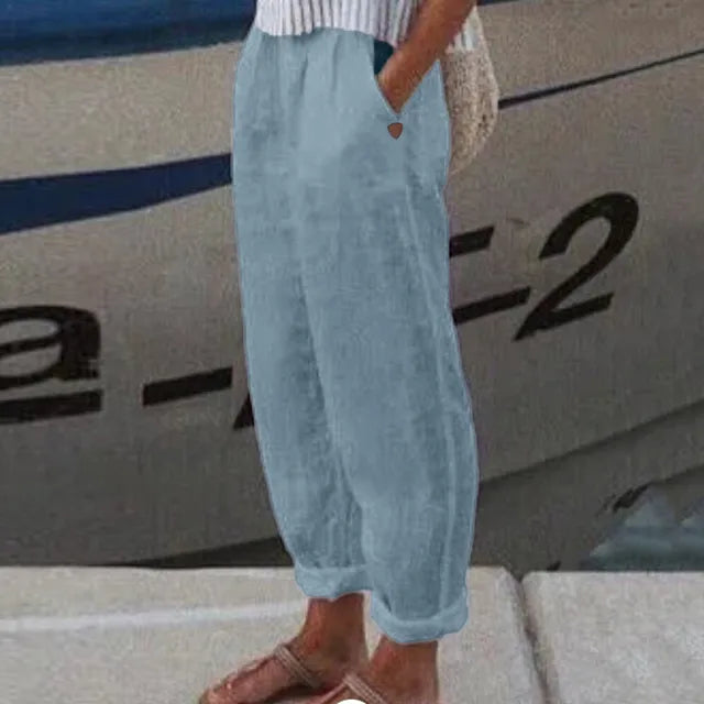 Echoarchiv | Pantalons avec Taille Douce et Poches Latérales pour Femmes