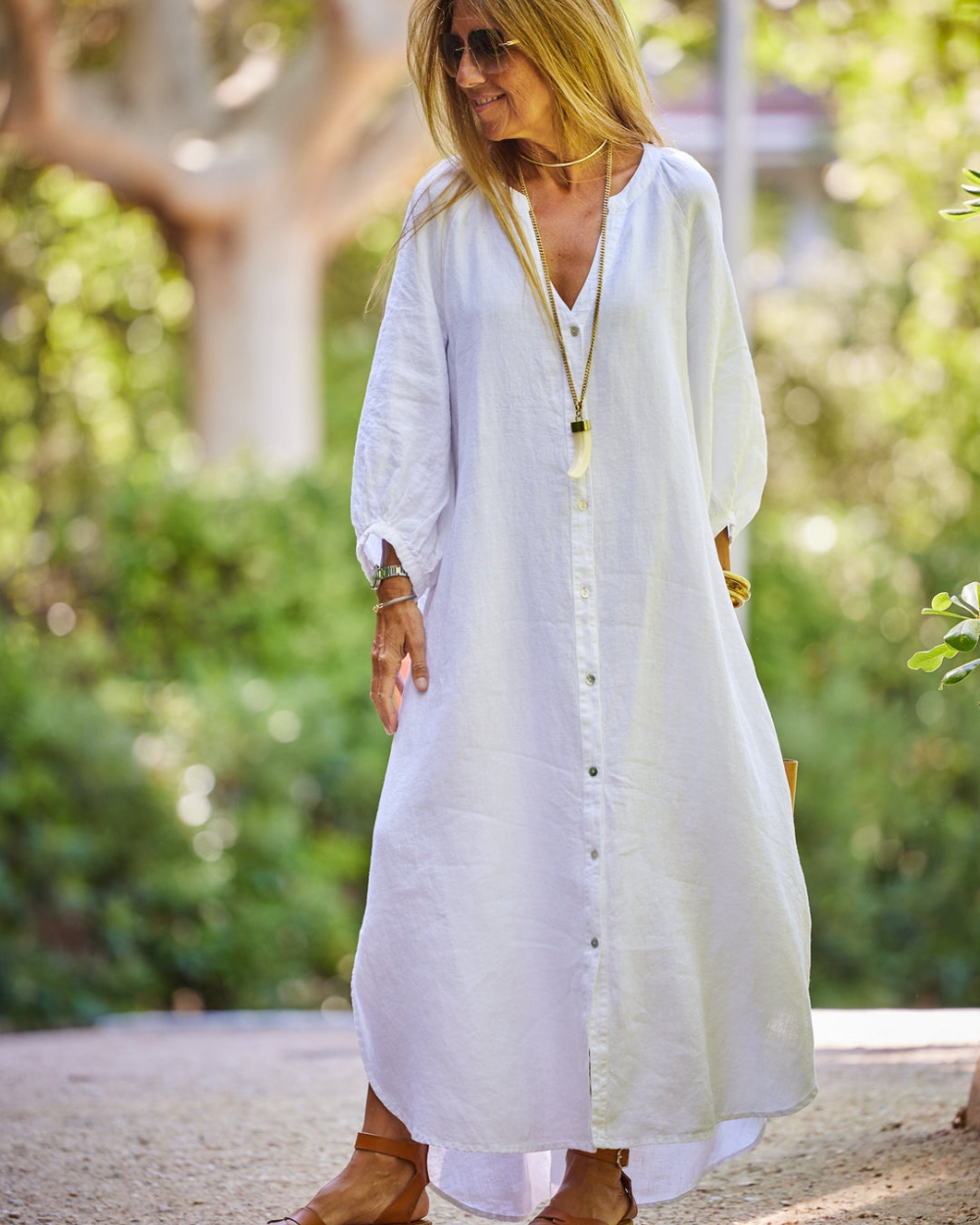 Robe maxi d'été pour femmes à manches longues - Lovely