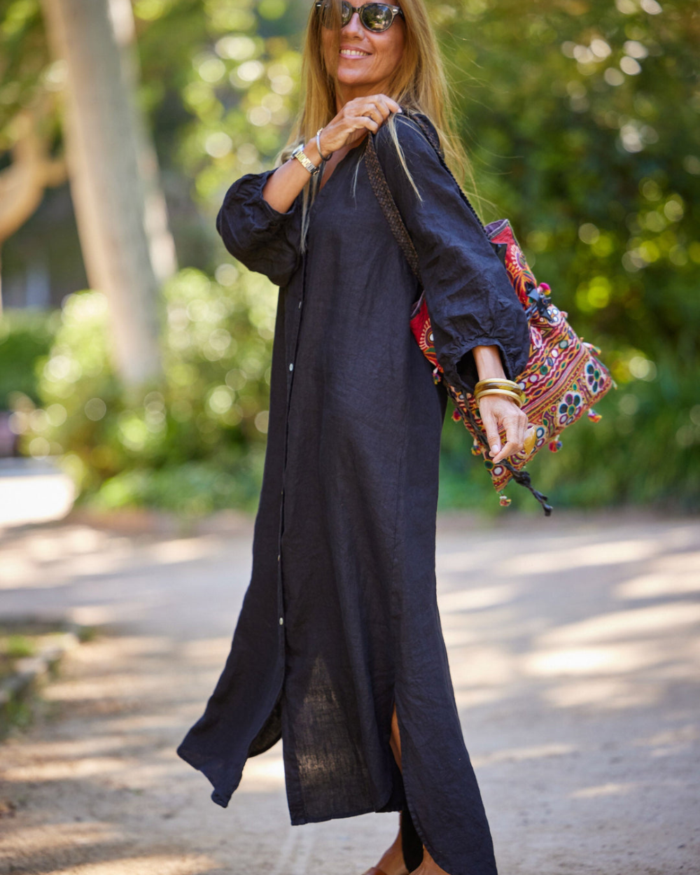 Robe maxi d'été pour femmes à manches longues - Lovely