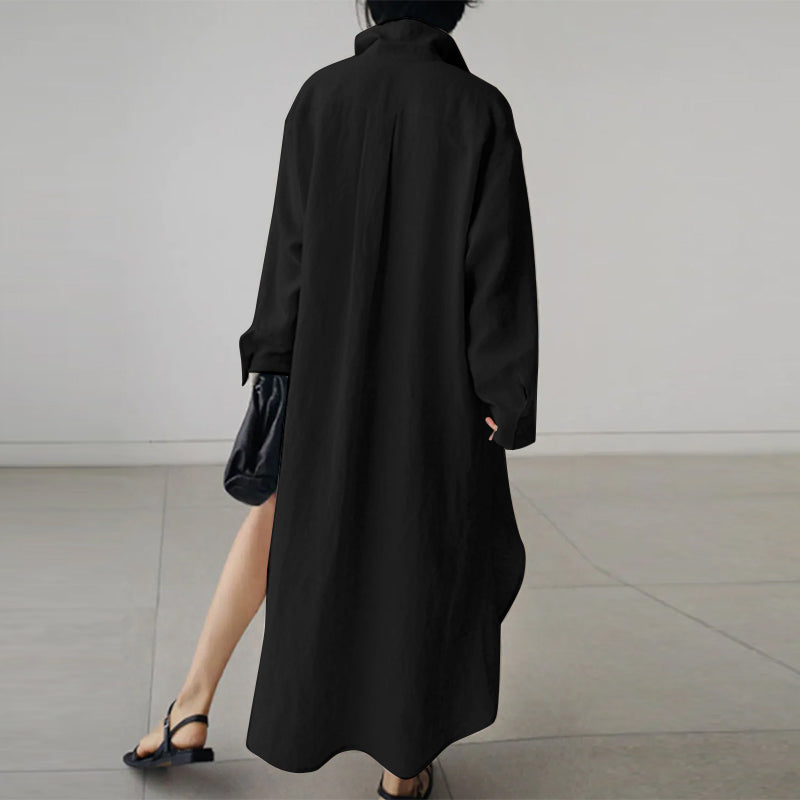 Robe polo midi femme avec fermeture à boutons - Kore