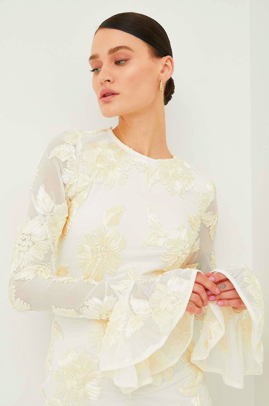 Robe Mini d'Été pour Femmes avec Broderie Florale - Isabella
