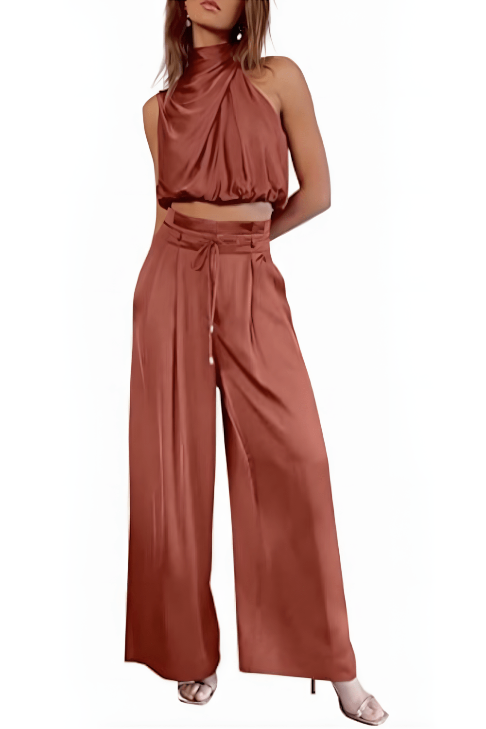 Ensemble Top Sans Manches et Pantalon Femme - Aurora