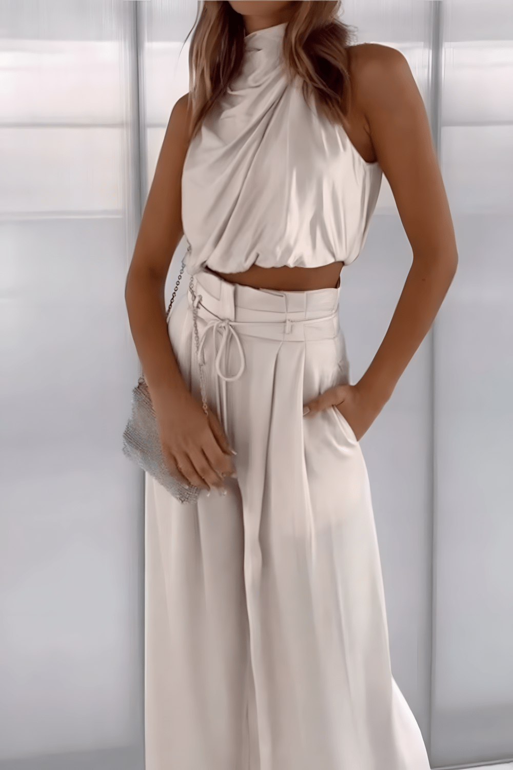 Ensemble Top Sans Manches et Pantalon Femme - Aurora