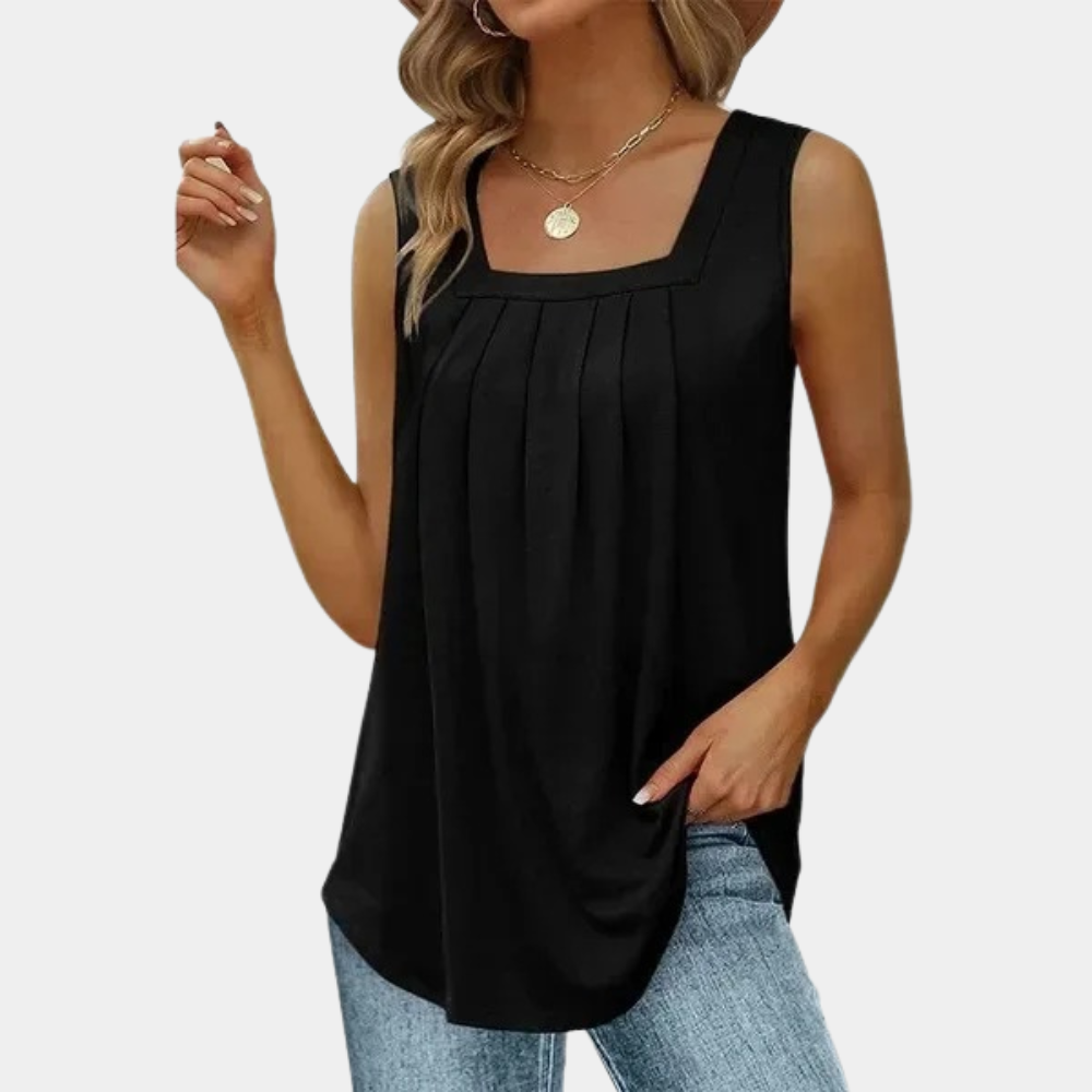 Top Sans Manches pour Femmes avec Col Carré – Emily