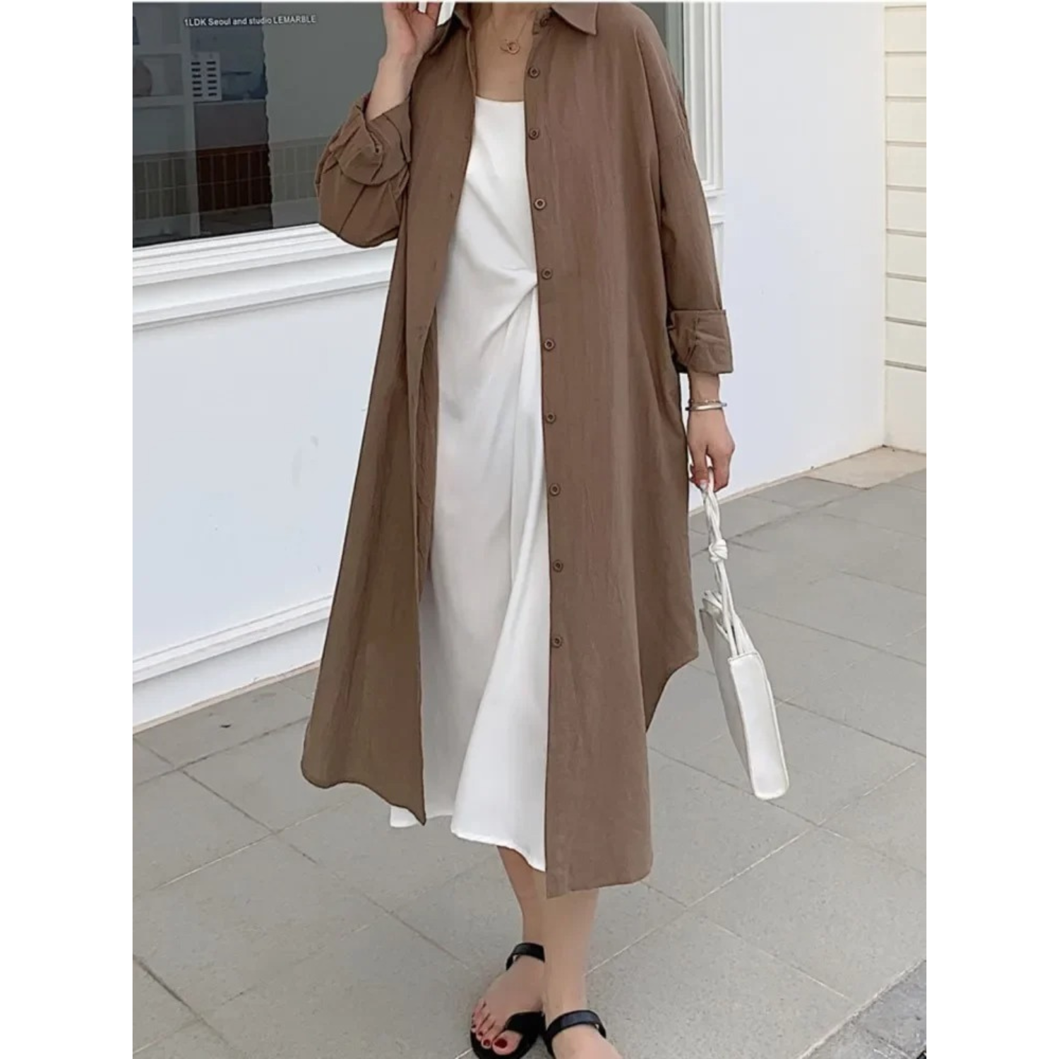 Robe Blouse Midi Vintage Femme - Diana