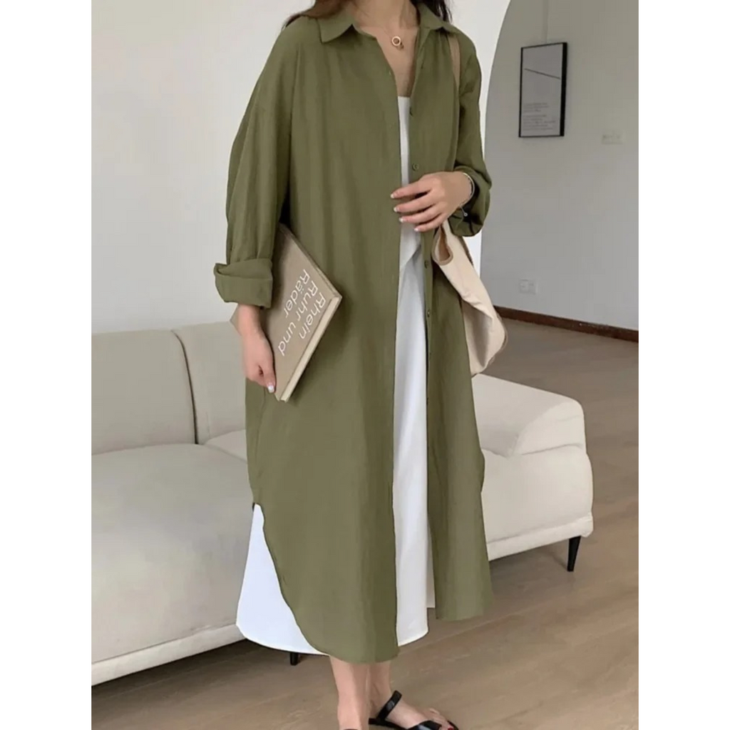 Robe Blouse Midi Vintage Femme - Diana