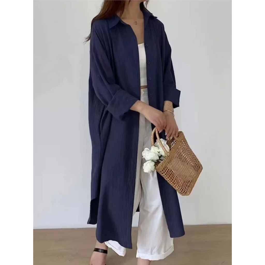 Robe Blouse Midi Vintage Femme - Diana