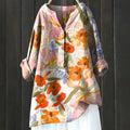 Blouse Femme avec Imprimé Floral et Col en V