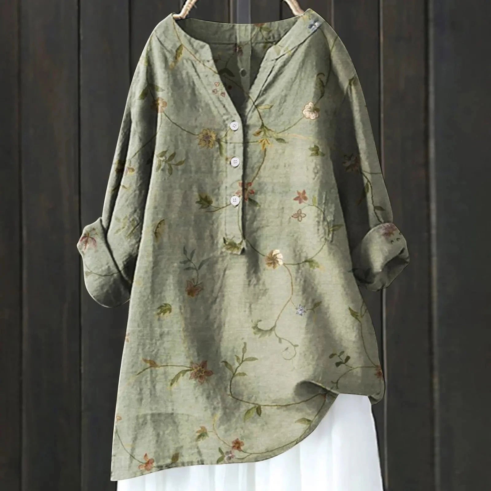 Blouse Femme avec Imprimé Floral et Col en V
