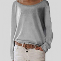 Pull Ample Femme avec Col Large