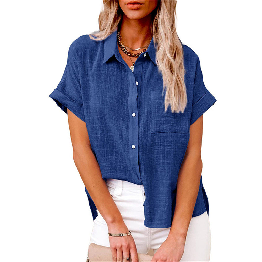 Blouse Femme Légère à Manches Courtes