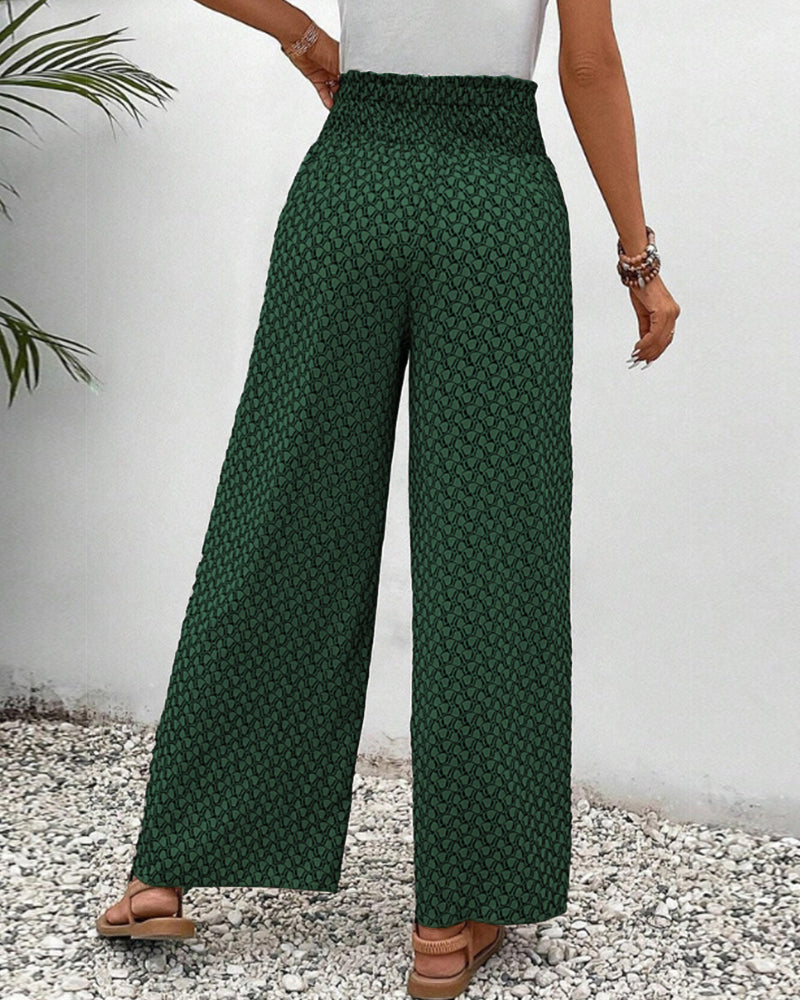 Pantalon Large Long Femme avec Motif
