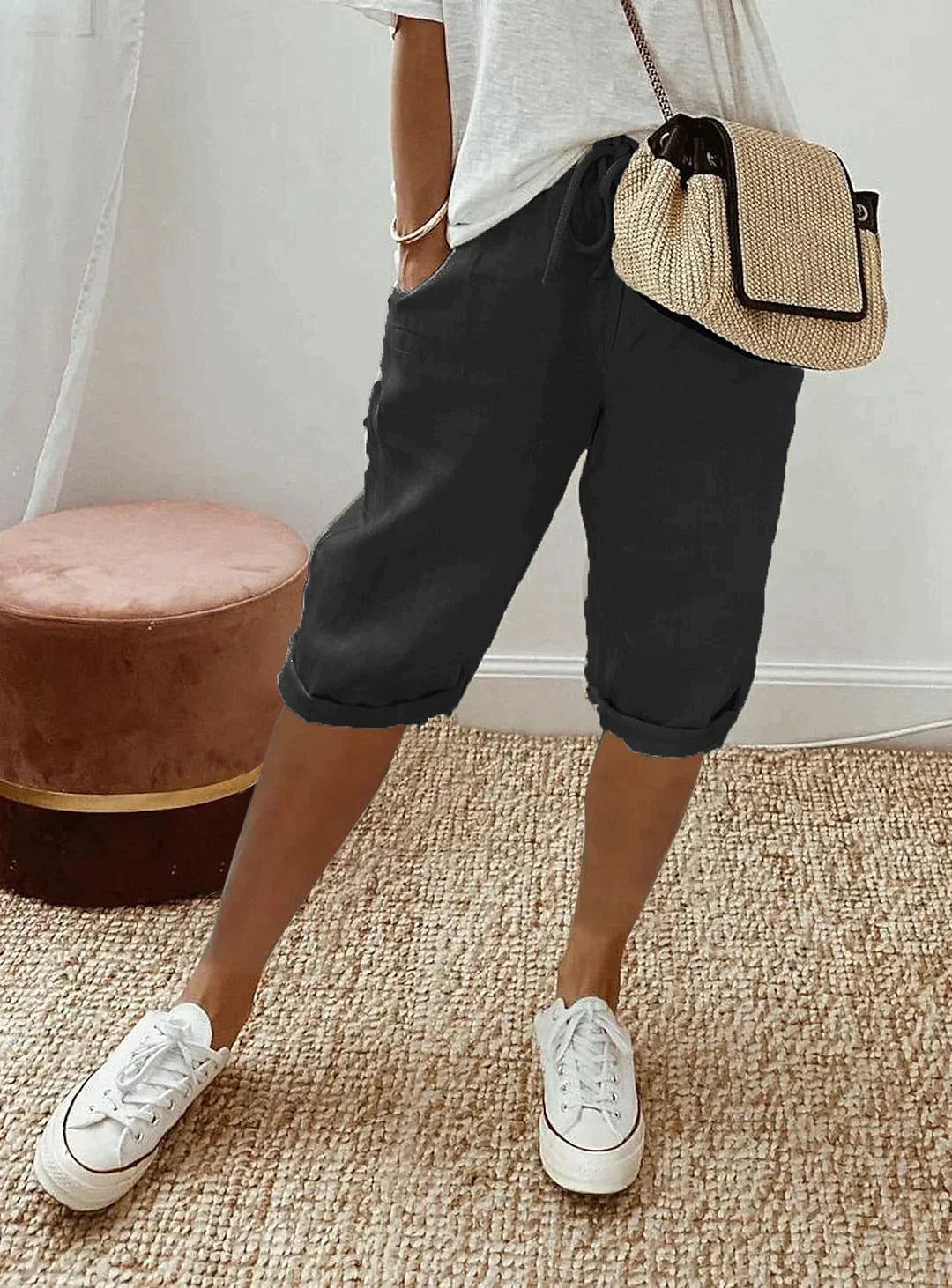 Pantalon Capri pour Femmes en Polyester