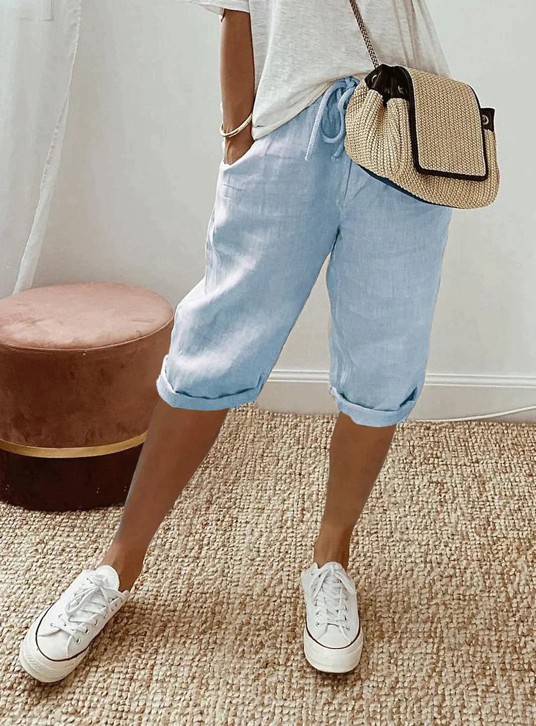 Pantalon Capri pour Femmes en Polyester