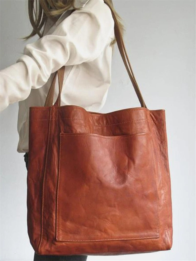 Sac à Main pour Femmes en Cuir Végétalien de Haute Qualité avec Grande Capacité