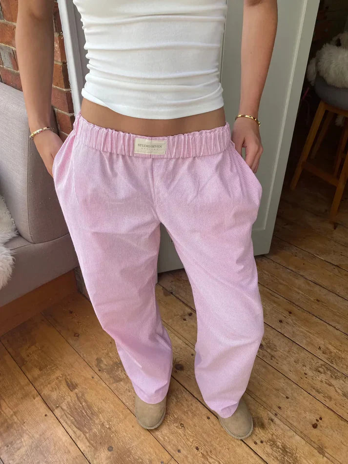 Pantalon de Lounge Femme avec Coupe Confort en Coton