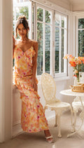 Robe Maxi Femme avec Bretelles Spaghetti