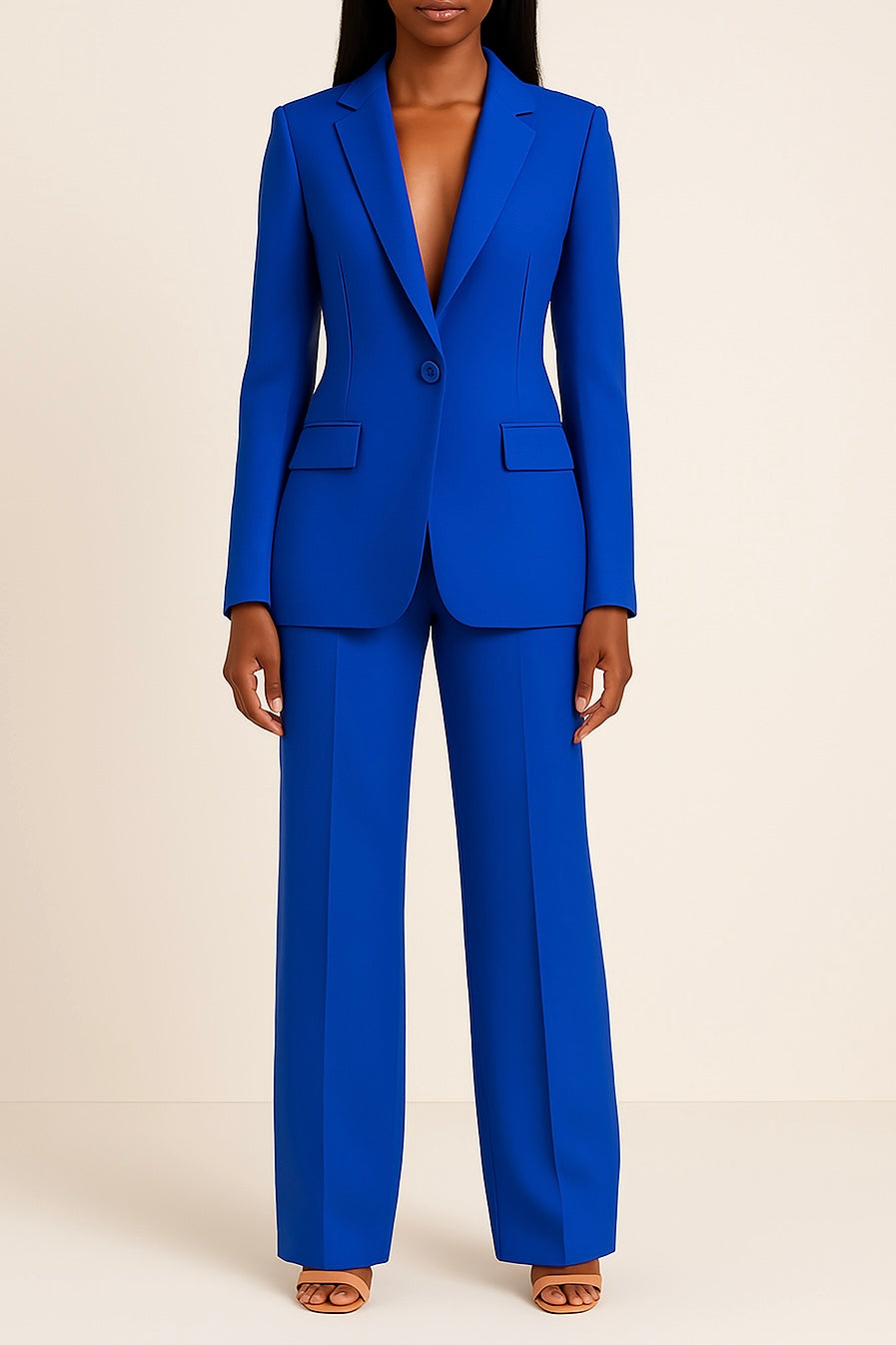 Ensemble Élégant pour Femmes avec Blazer et Pantalon Droit