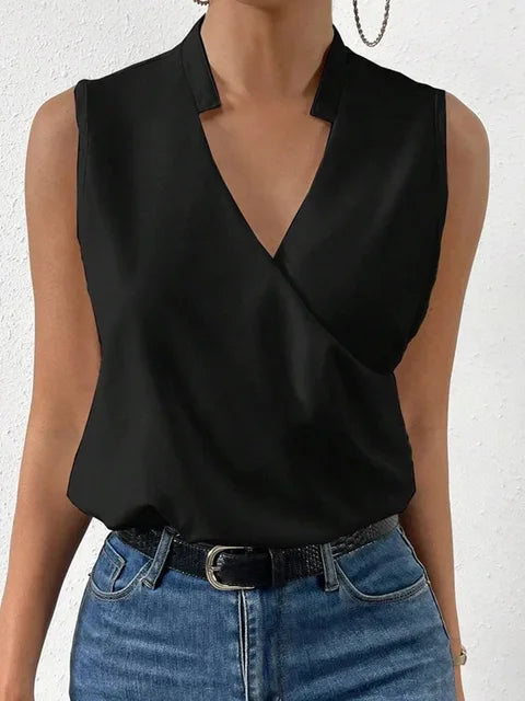 T-shirt Femme à Col en V et Coupe Aérée
