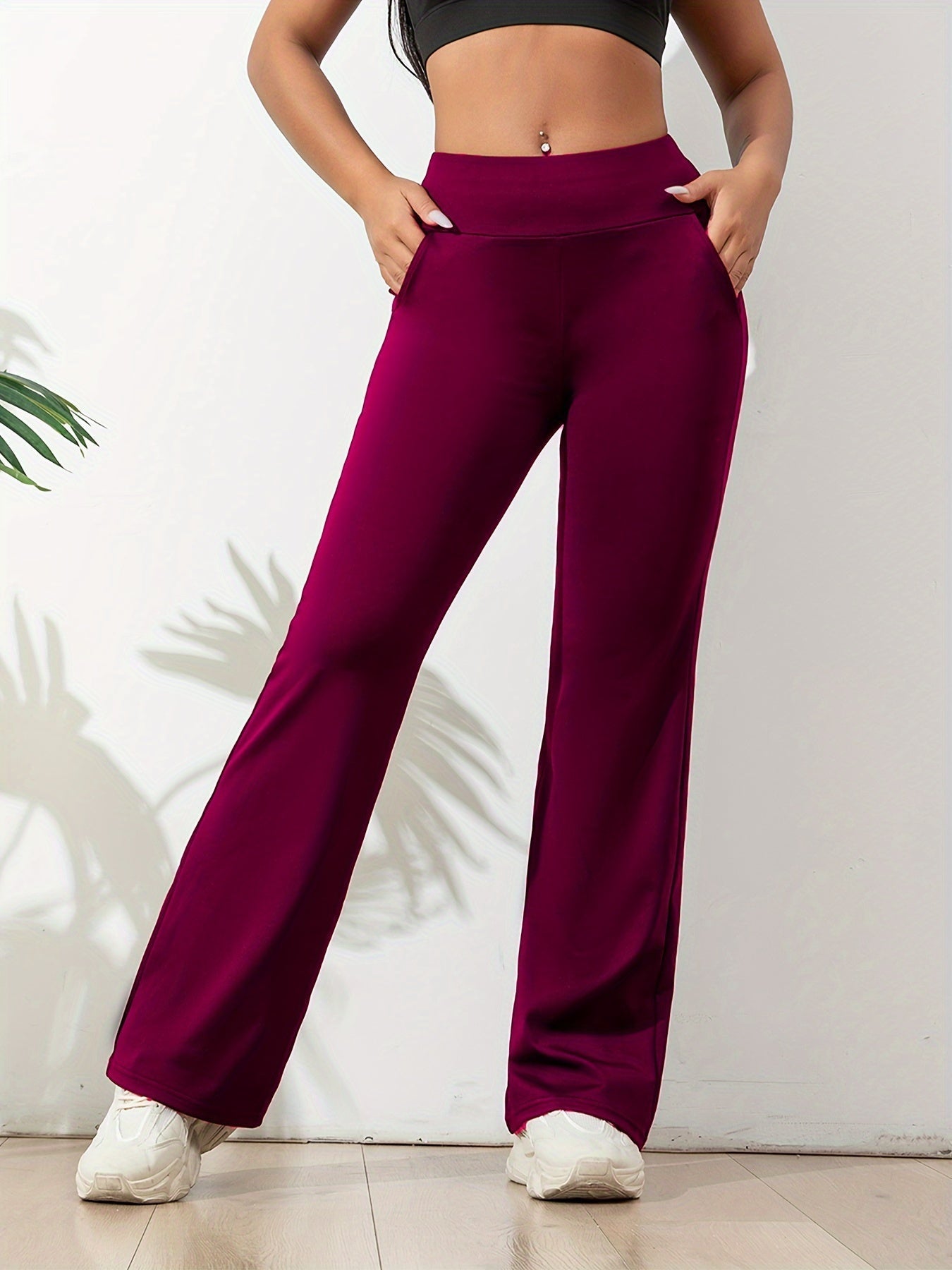 Pantalon Yoga Femme Flare Taille Haute - Legging Sportif Confortable