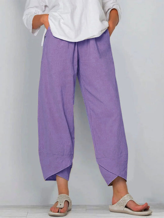 Pantalon Cropped Femme avec Coupe Aérée et Design Minimaliste