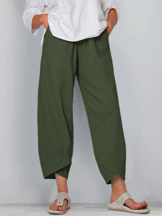 Pantalon Cropped Femme avec Coupe Aérée et Design Minimaliste
