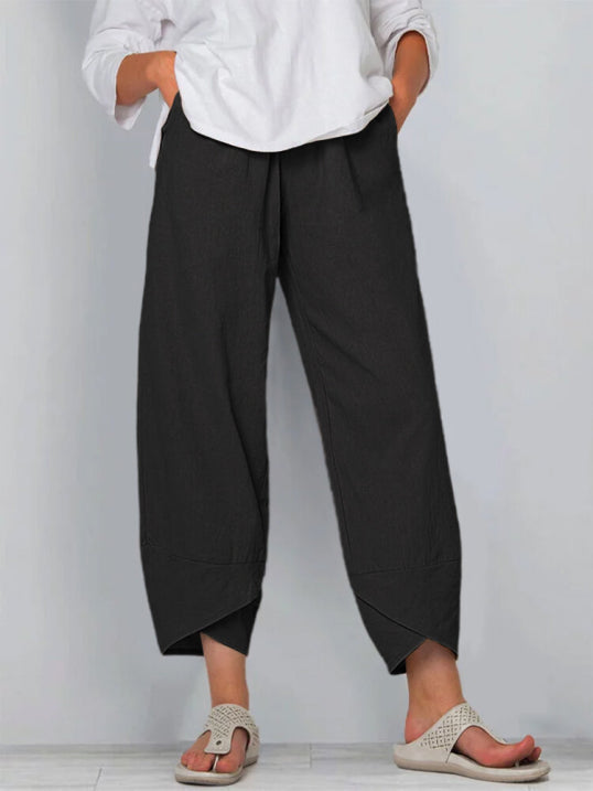 Pantalon Cropped Femme avec Coupe Aérée et Design Minimaliste