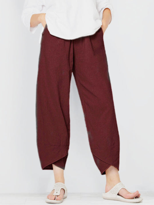 Pantalon Cropped Femme avec Coupe Aérée et Design Minimaliste