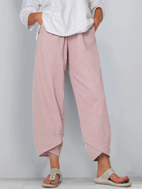 Pantalon Cropped Femme avec Coupe Aérée et Design Minimaliste