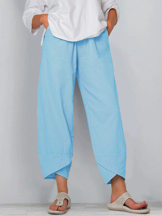 Pantalon Cropped Femme avec Coupe Aérée et Design Minimaliste