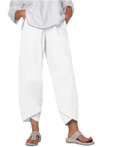 Pantalon Cropped Femme avec Coupe Aérée et Design Minimaliste