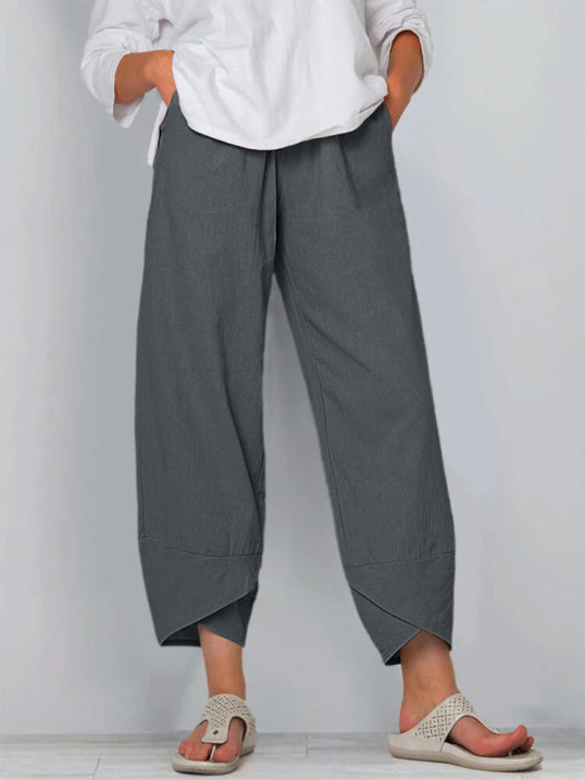 Pantalon Cropped Femme avec Coupe Aérée et Design Minimaliste