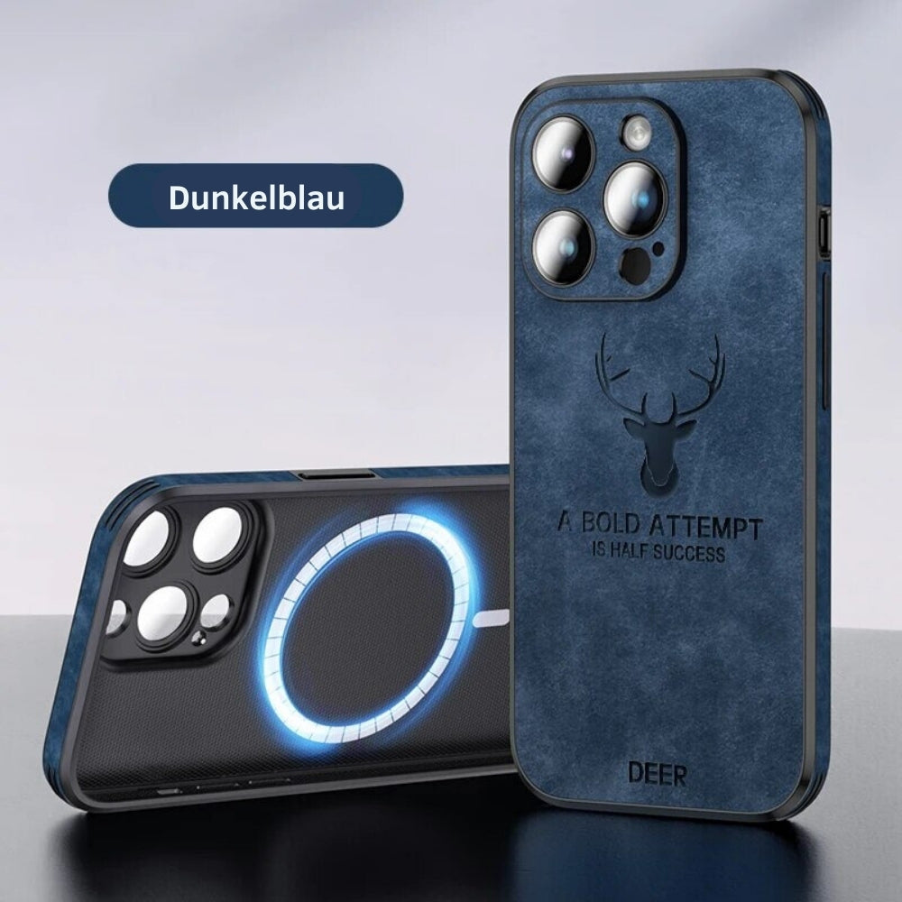 Deer - Étui en Cuir Luxe pour iPhone avec Design Élégant et Protection Antichoc