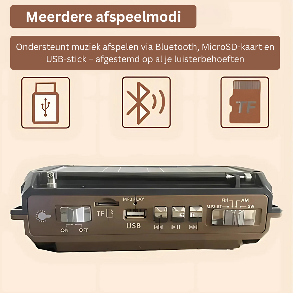 Serein | Noodradio avec Powerbank – design élégant – son haute fidélité – rechargeable