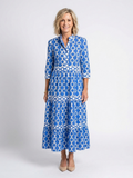 Ysolde | Robe midi à manches trois quarts avec motif chaîne