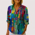 Blouse Élégante Femme | Abstrait & Colorée
