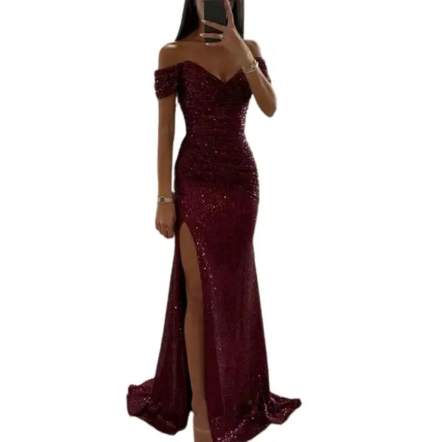 Robe de Soirée Élégante à Décolleté en V