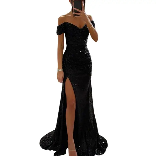 Robe de Soirée Élégante à Décolleté en V